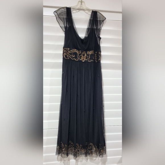 Monti Dresses & Skirts - Monti Black Beaded Evening Dress size 16